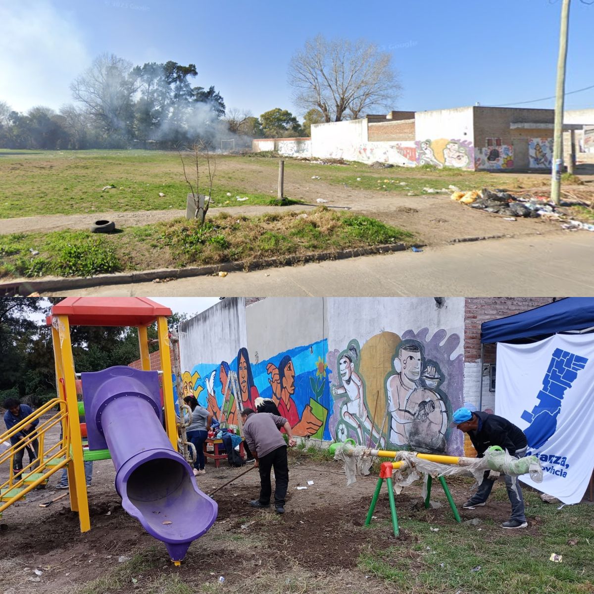 Convirtieron Un Terreno Bald O Y Abandonado De Gonz Lez Cat N En Una Plaza