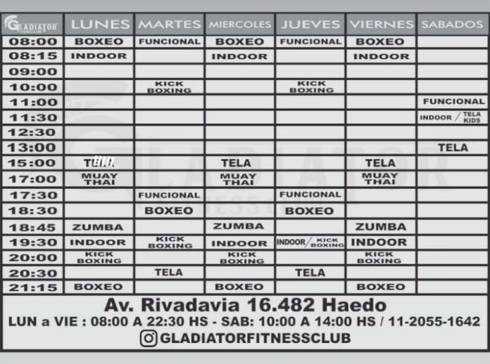 Llegó la hora de entrenar: conocé las disciplinas de Gladiator Fitness Club  te ofrece en el 2020