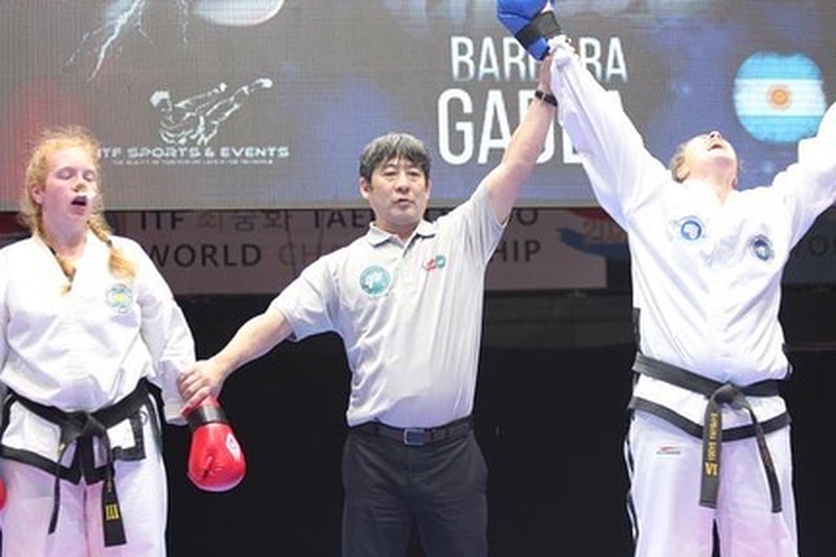 Hurlingham tiene una campeona mundial de taekwondo.