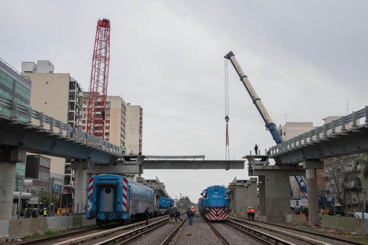 Tren Sarmiento: etapa final para los nuevos puentes en Ramos