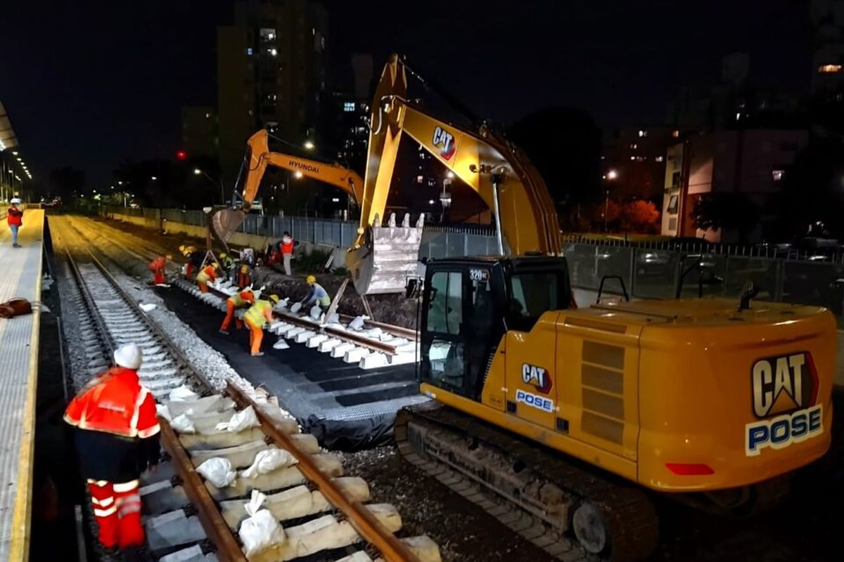 Renuevan más de 20 km de vías en inmediaciones de la estación de Tapiales