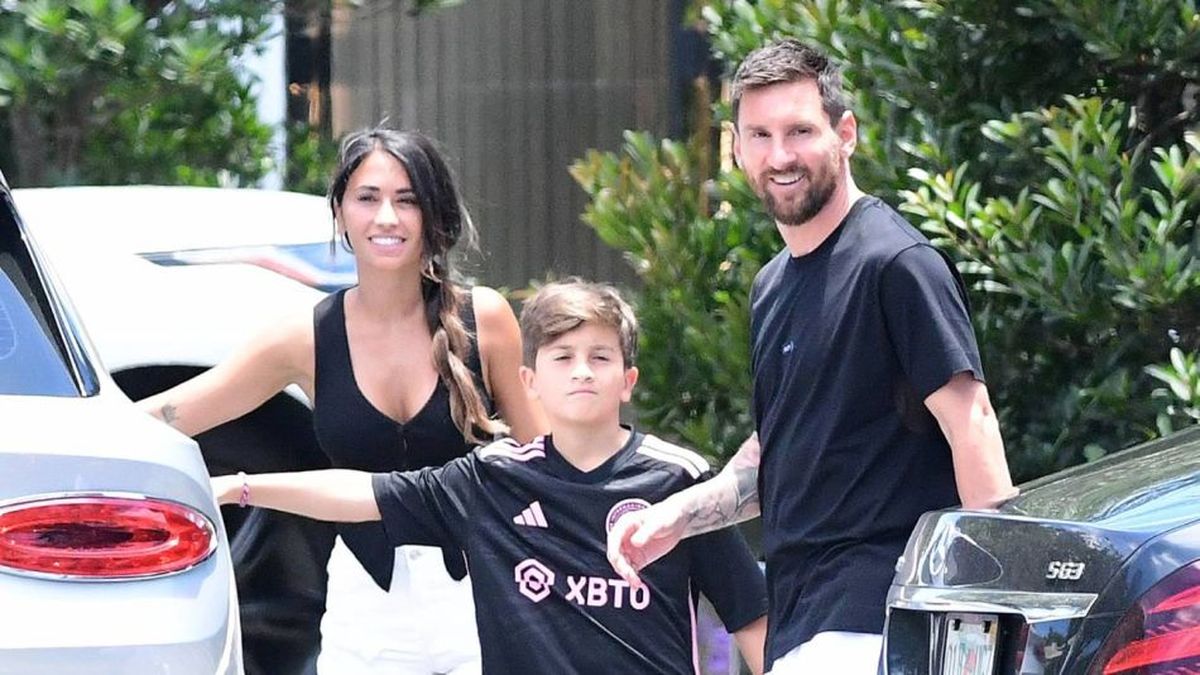 Lionel Messi y su familia.