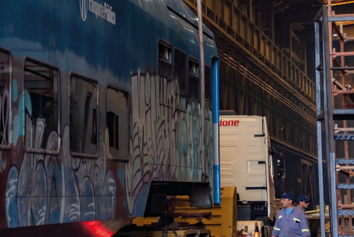 Tren Sarmiento: así avanza refacción de vagones de dos pisos