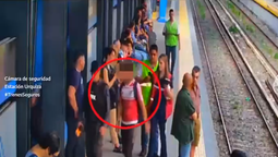 Video: robó una bicicleta, al escapar se golpeó la cabeza con el tren y terminó detenido