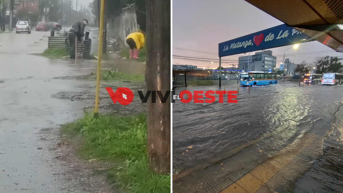 ¿Para qué ir a Venecia?: calles inundadas en Zona Oeste en medio de la tormenta