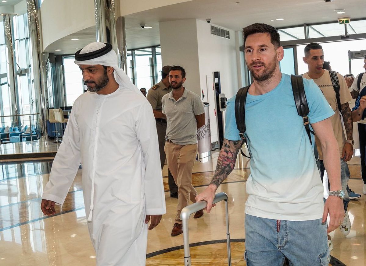 Lionel Messi se unió a la selección argentina en Abu Dhabi