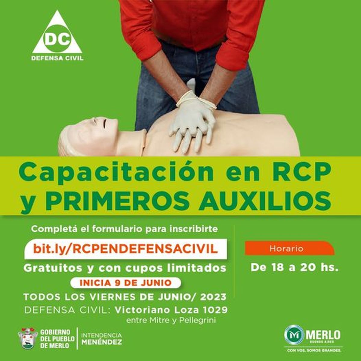 Merlo Capacitación Gratuita De Rcp Y Primeros Auxilios 4741