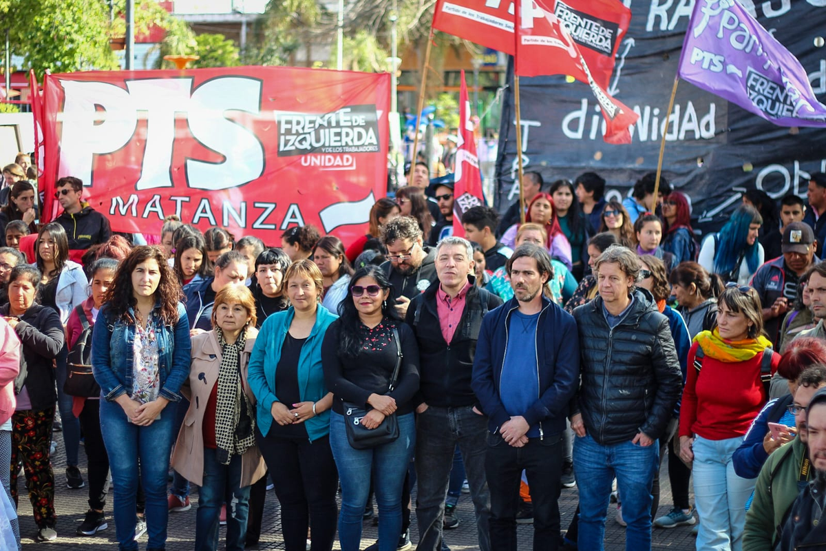 San Justo: la izquierda cerró su campaña en la plaza central