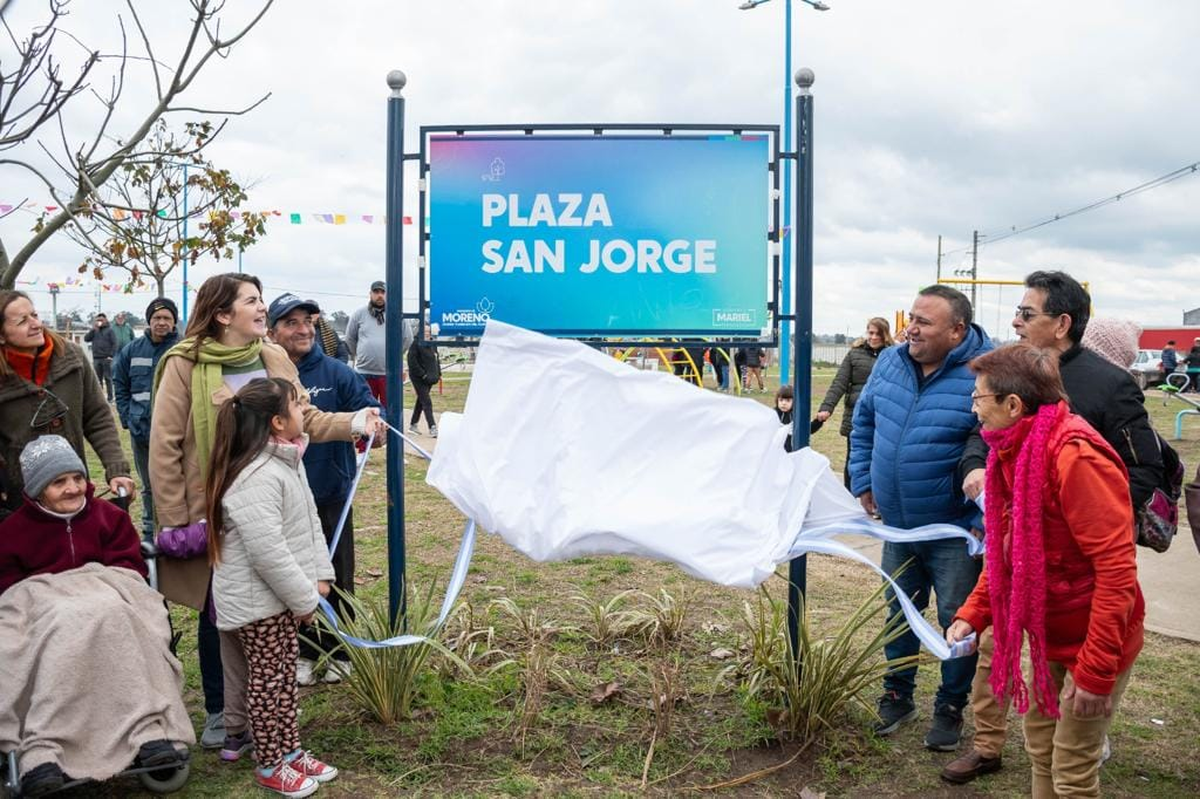 Moreno Sur: inauguraron 45 cuadras de asfalto y una plaza
