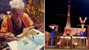 El artista de Ituzaingó, Rubén Díaz, inaugurará la segunda réplica de la Torre Eiffel