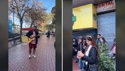 altText(Santiago Motorizado en Castelar: el reconocido músico sorprendió con un show en la calle)}