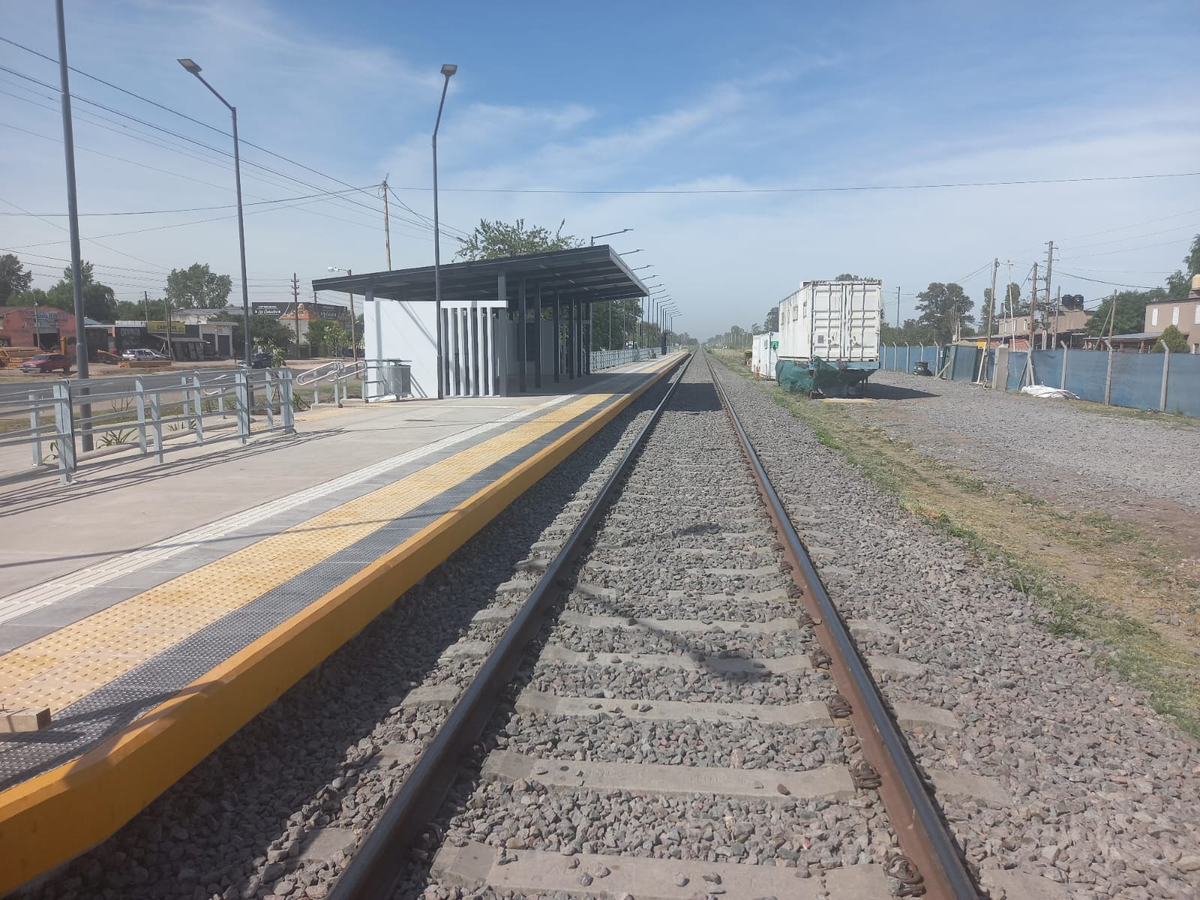 El nuevo apaedero del ramal Merlo-Lobos del Tren Sarmiento.