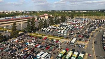 Choferes solidarios se reúnen en un evento para recibir la primavera en La Tablada